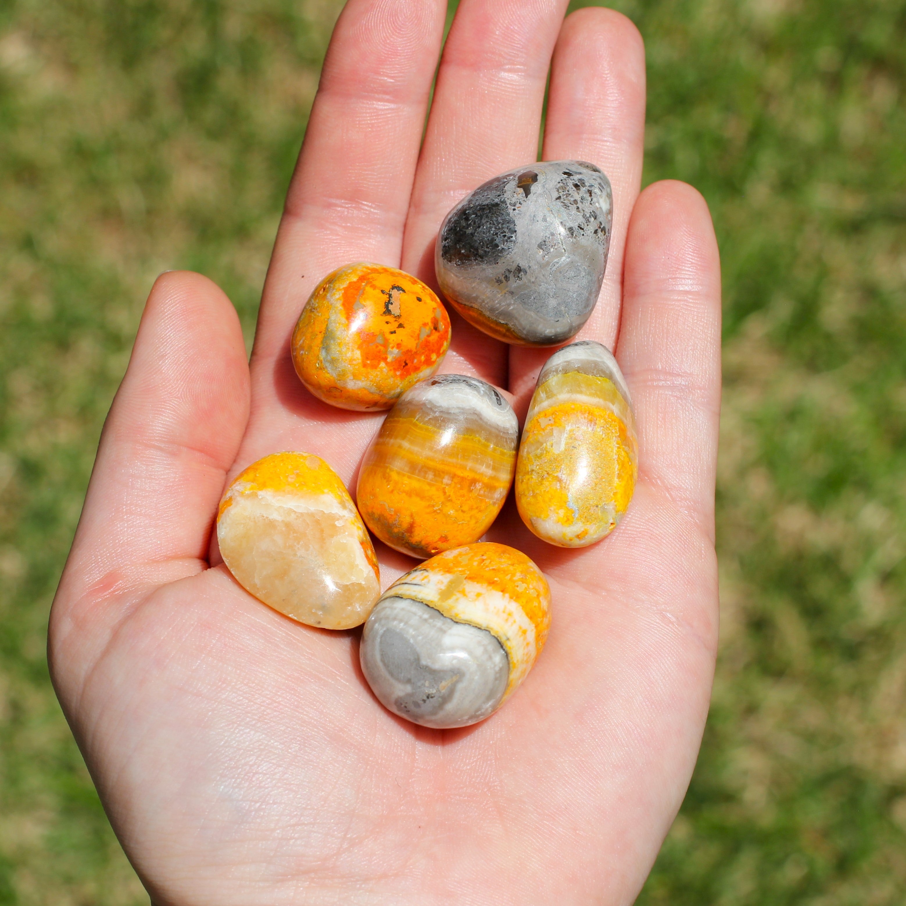 Jasper Rock Orange Jasper Stone Bumble Bee Jasper Tumbled Stone