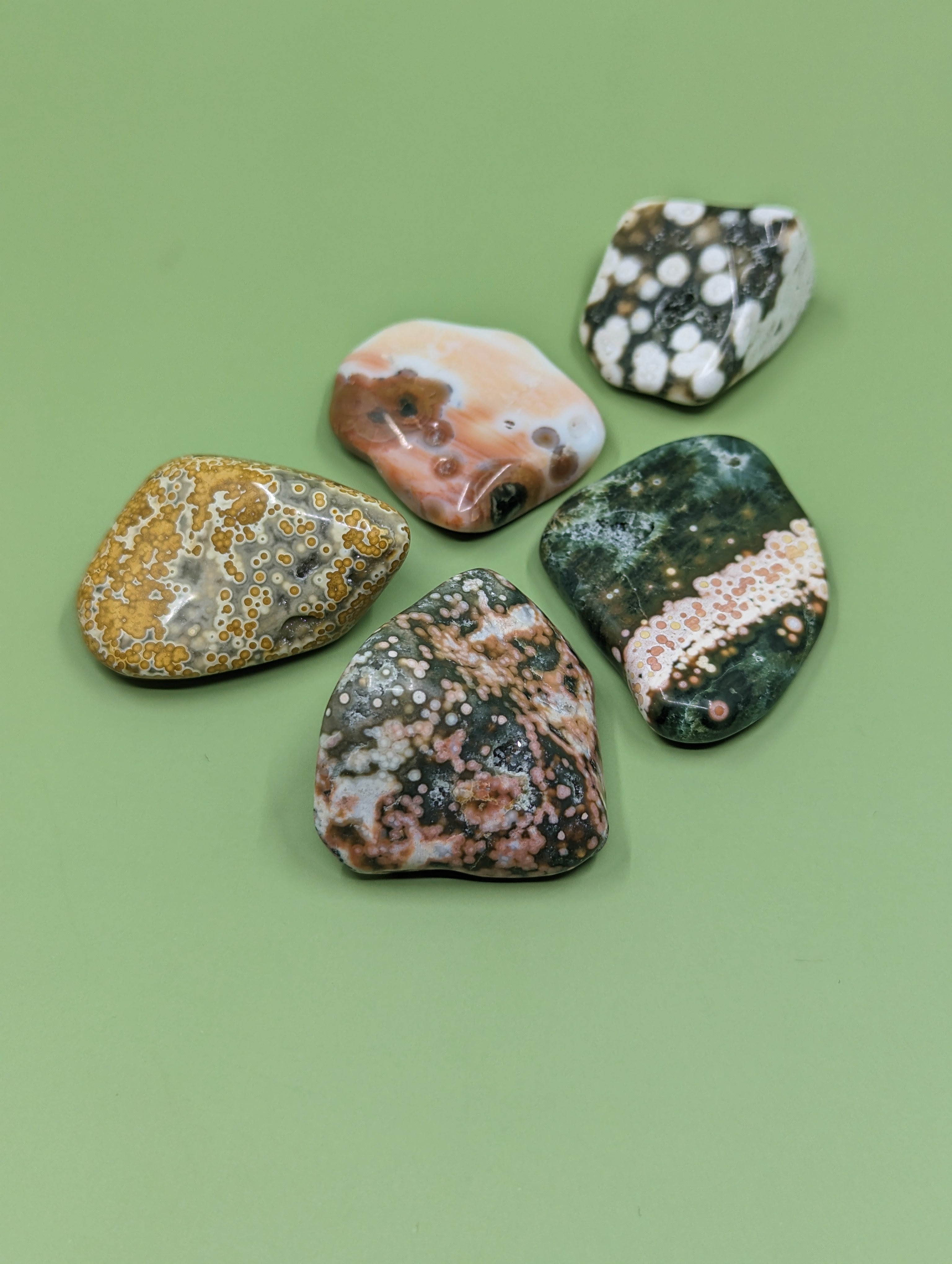 Ocean Jasper Tumbled Stone – Asheville Gem Mine - Main Image