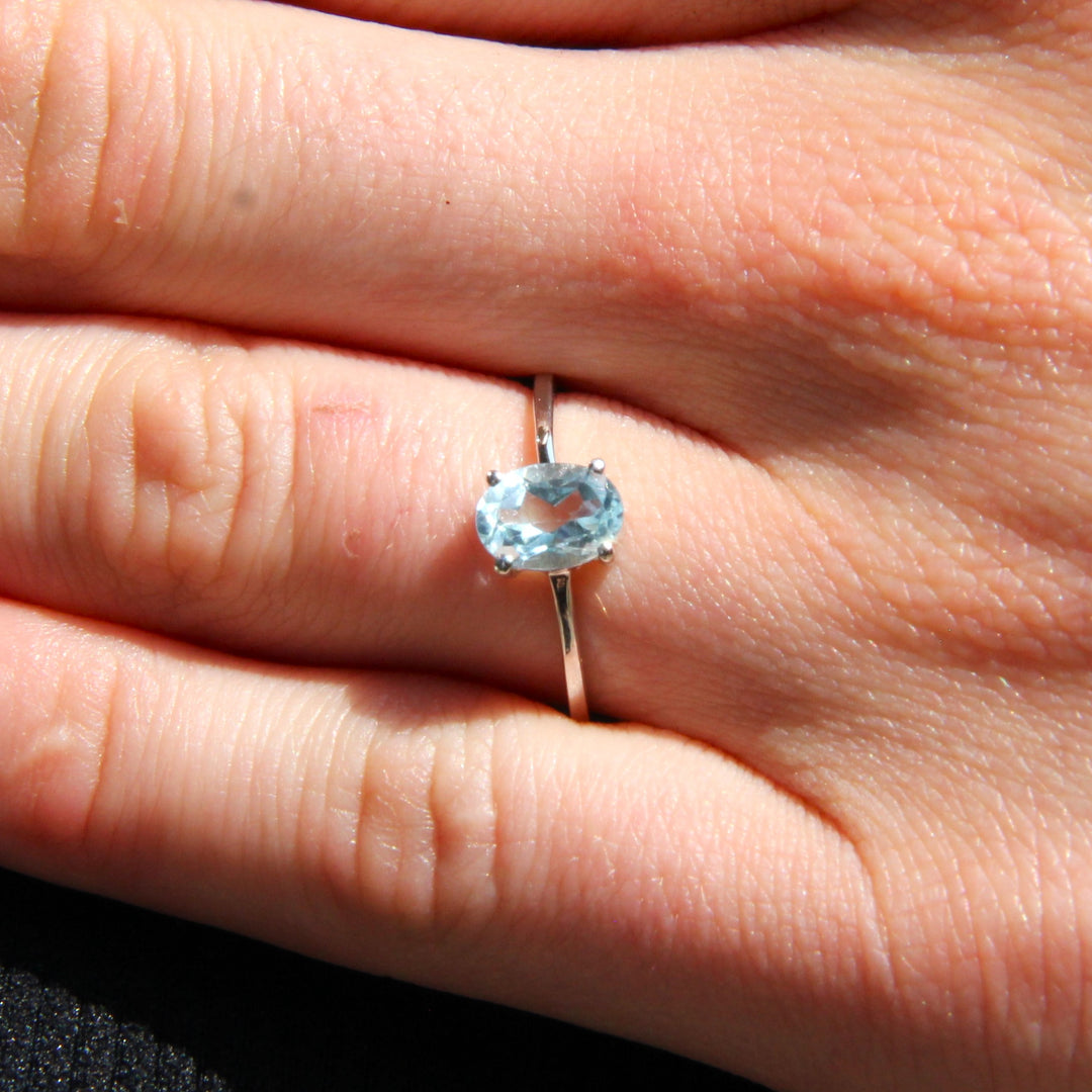 Sterling Silver Blue Topaz Ring
