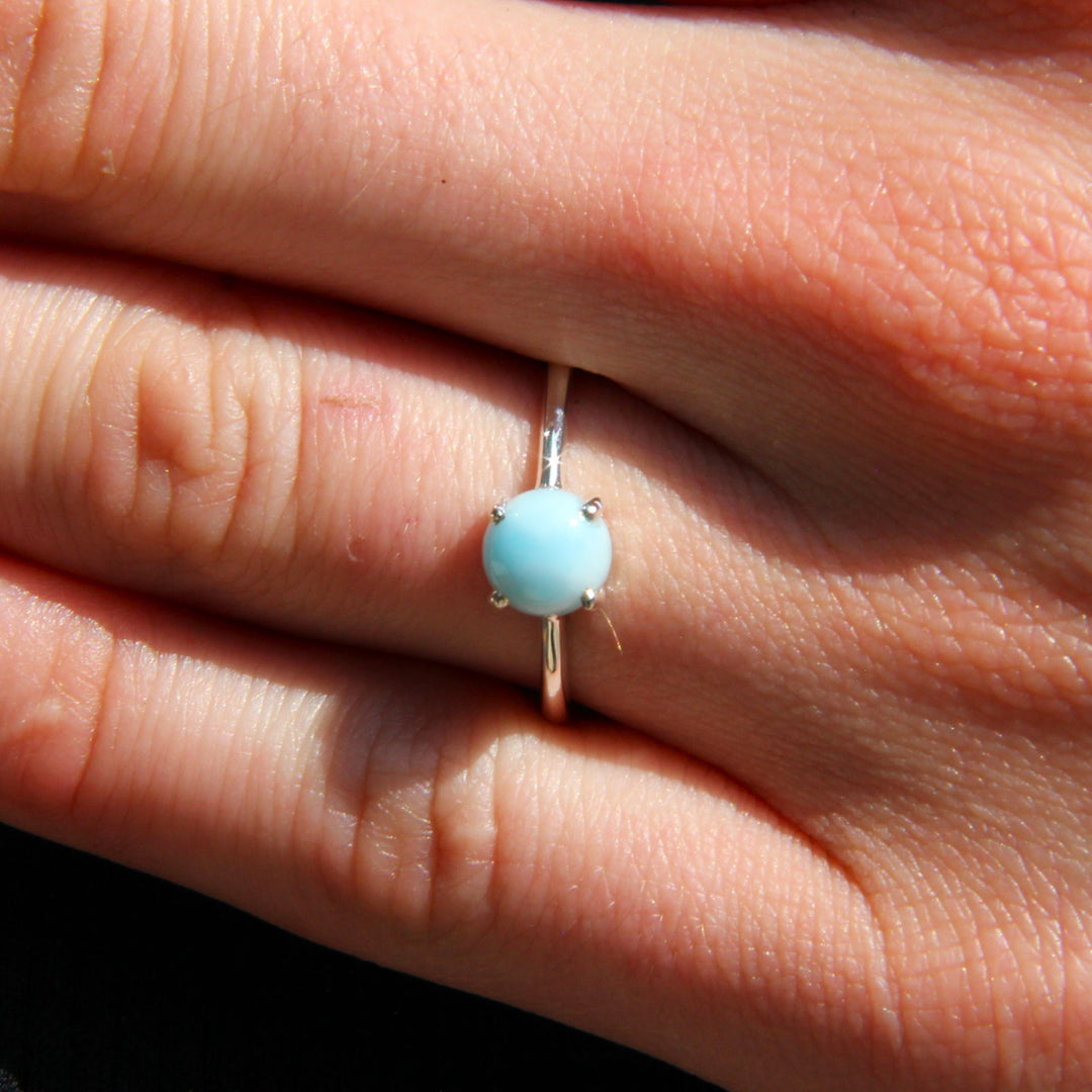 Sterling Silver Larimar Ring