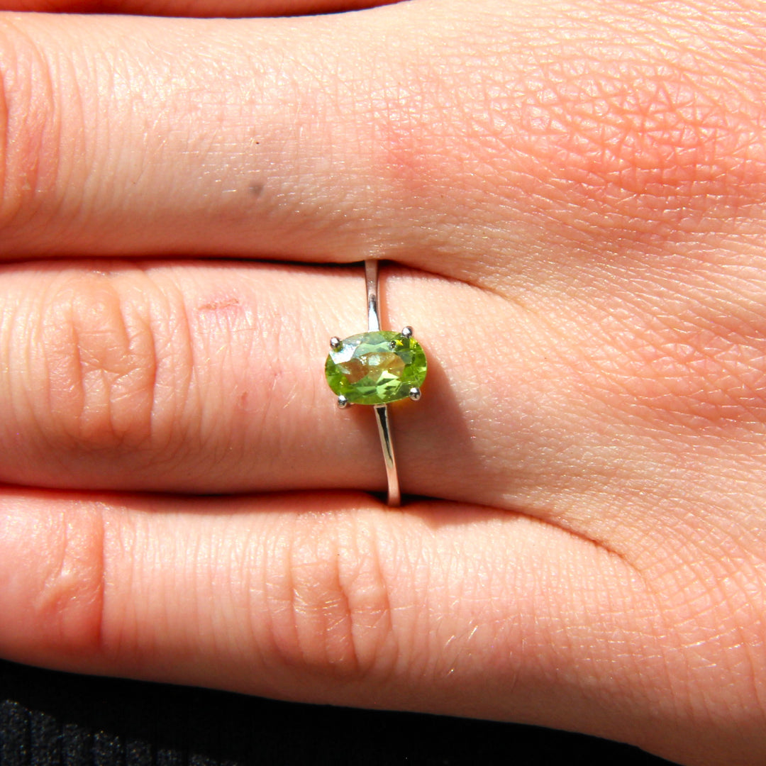 Sterling Silver Peridot Ring