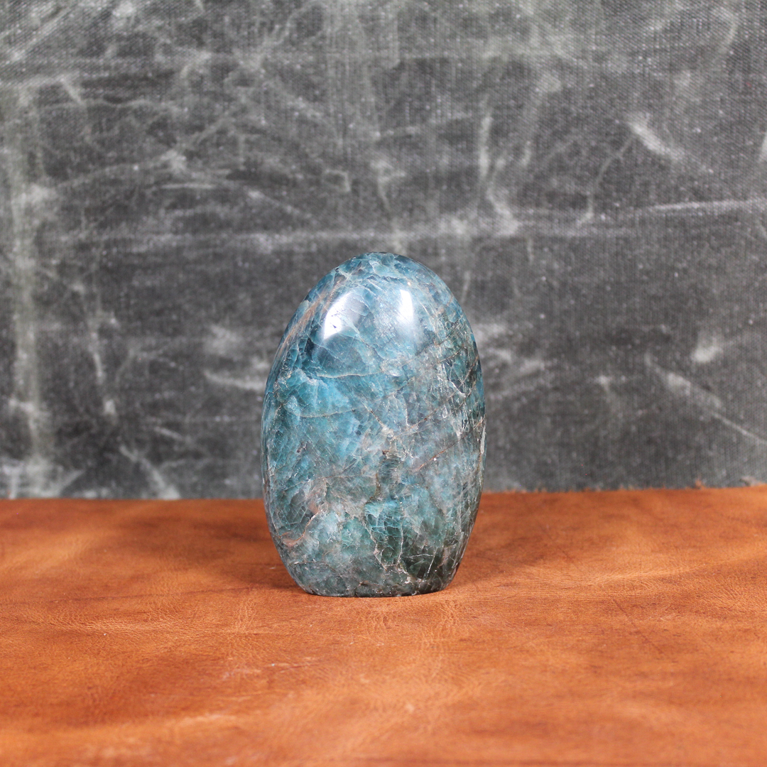 Blue Apatite Standing Freeform