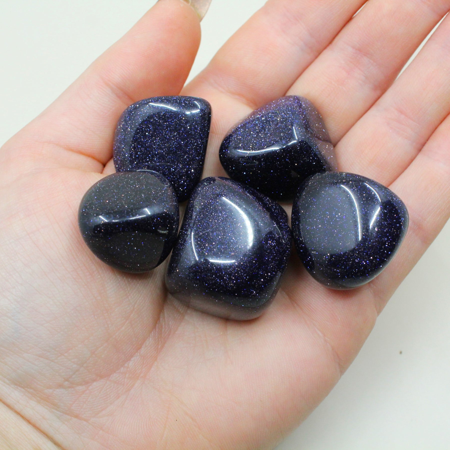 Blue Goldstone Black Stone With Sparkles Name Blue Goldstone
