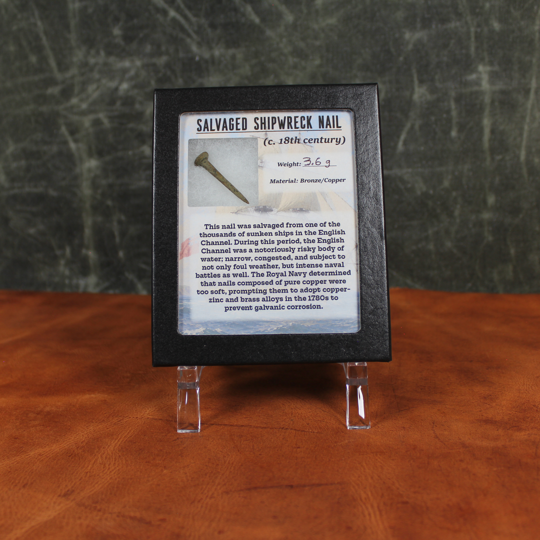 Salvaged Shipwreck Nail Shadow Box