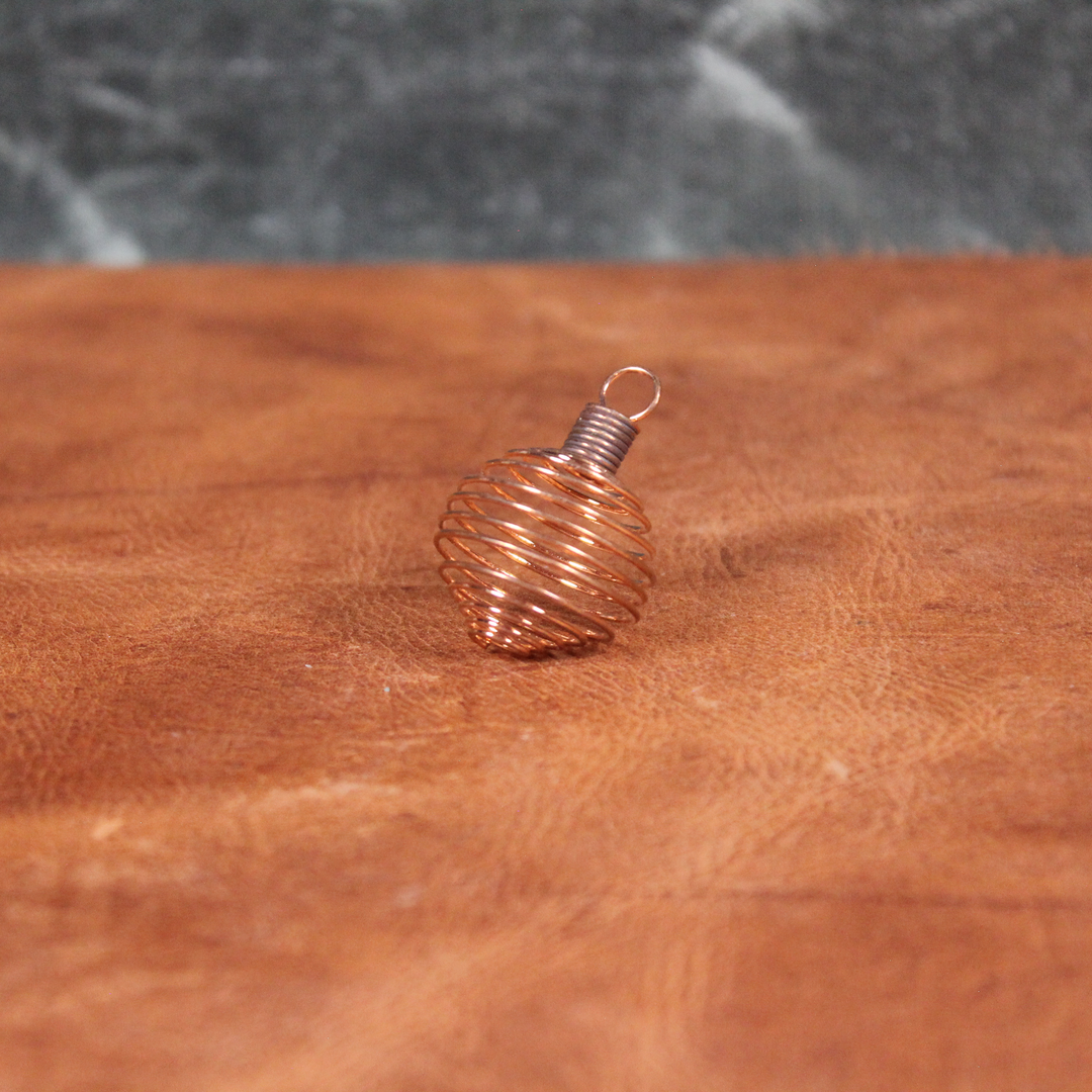 Spiral Crystal Cage Pendant