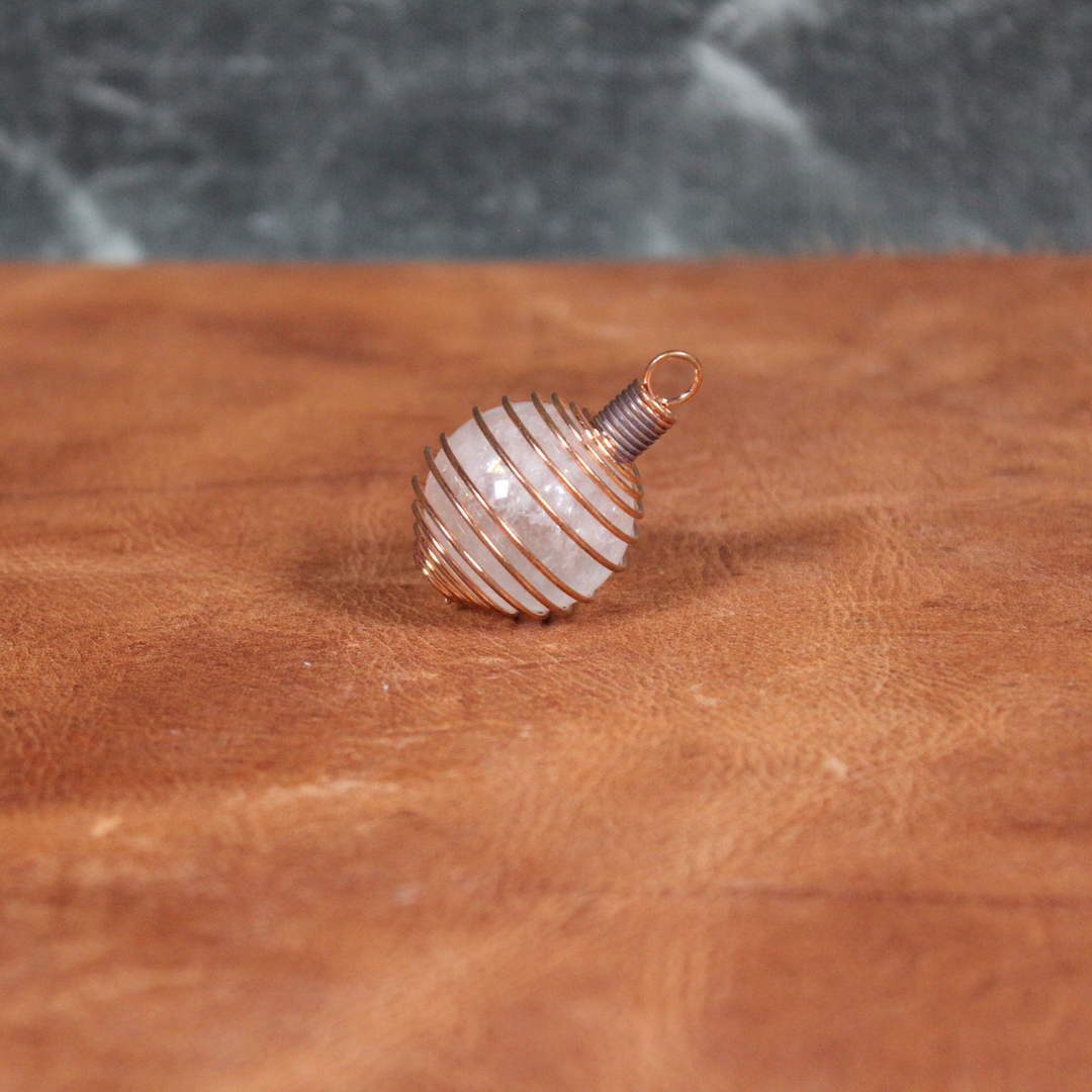 Spiral Crystal Cage Pendant