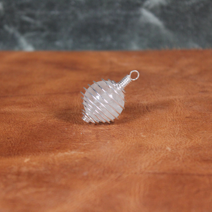 Spiral Crystal Cage Pendant