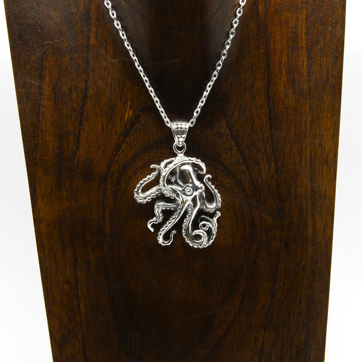 Sterling Silver Octopus Pendant